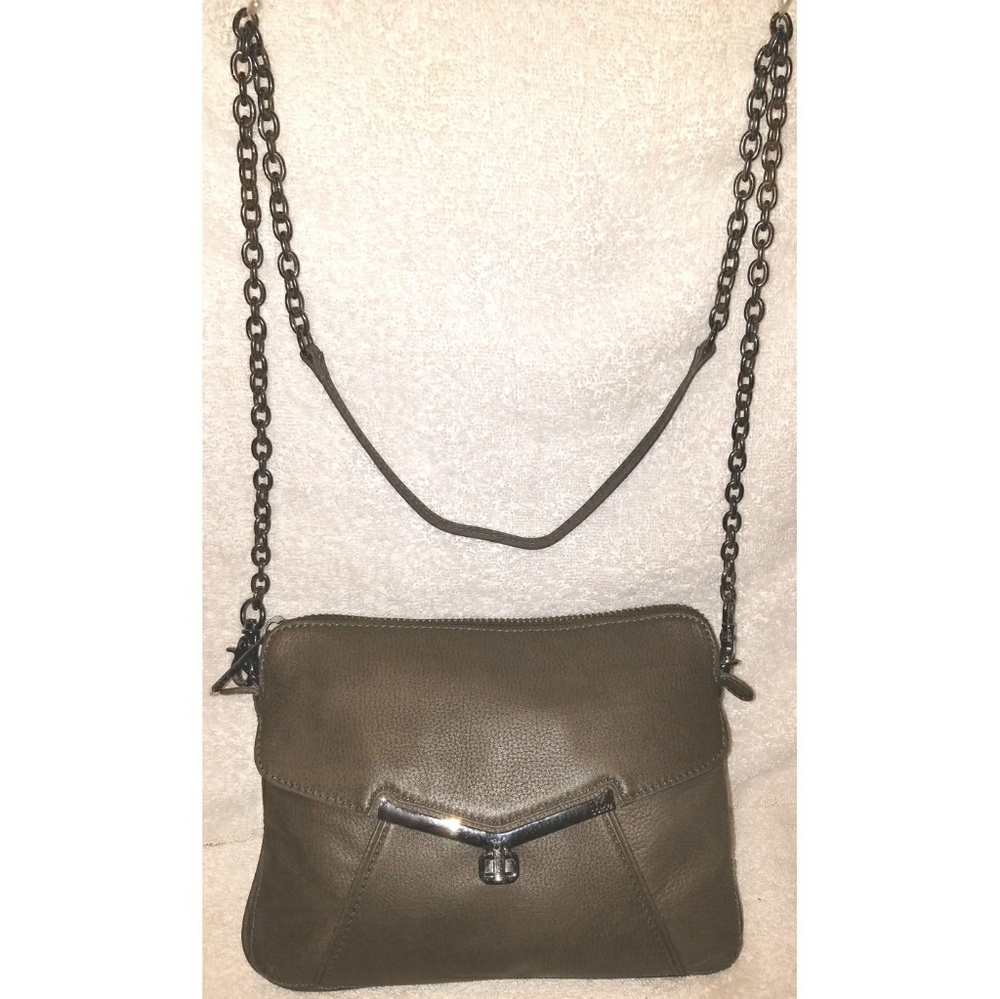 Botkier NWT grey leather crossbody handbag